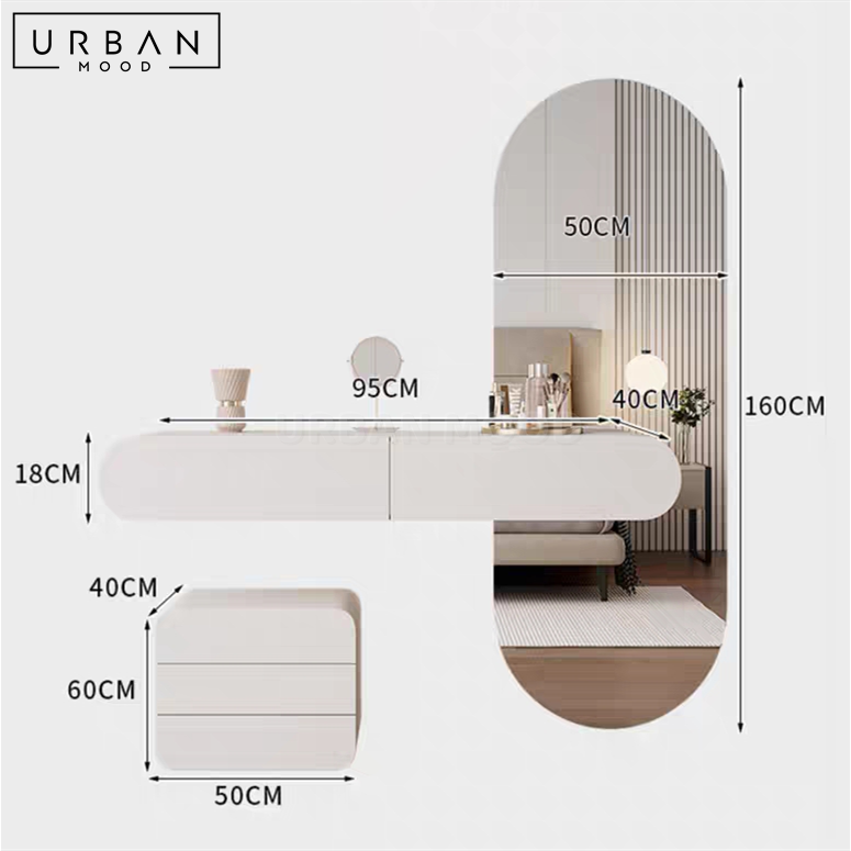 SYNTHRIA Modern Vanity Table Set