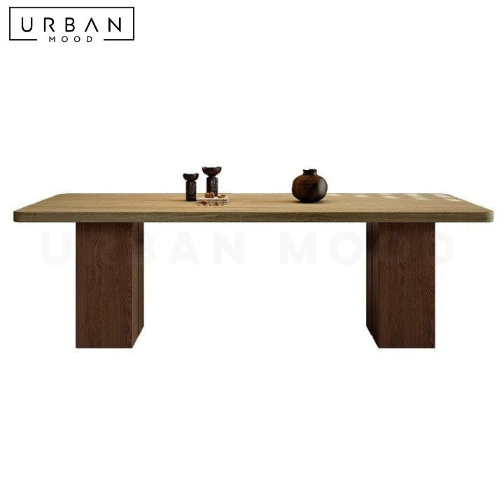 SYUNE Modern Travertine Dining Table