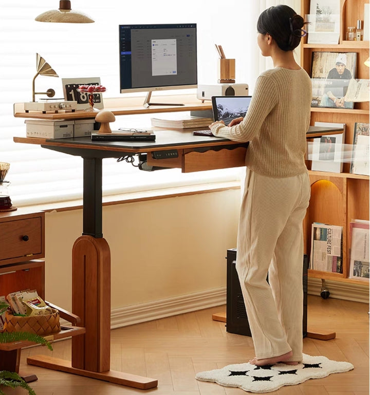 SAO Japandi Adjustable Solid Wood Study Table