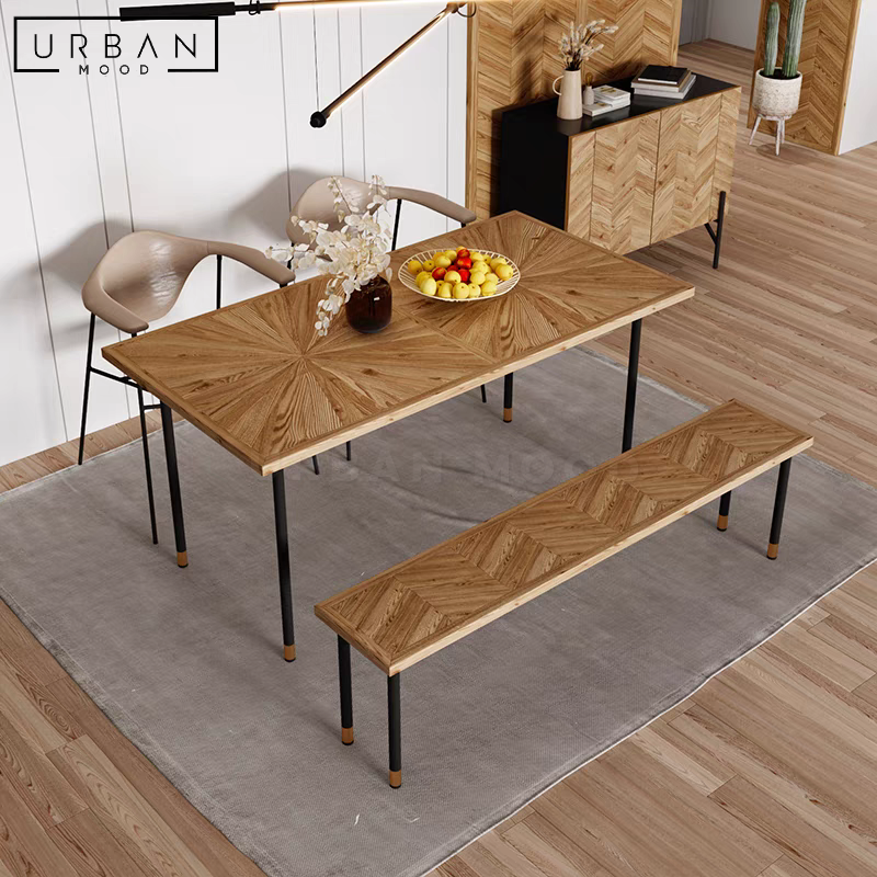 SCOFF Rustic Solid Wood Dining Table