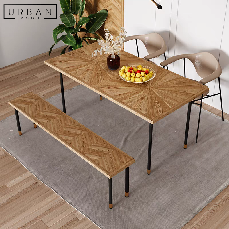 SCOFF Rustic Solid Wood Dining Table