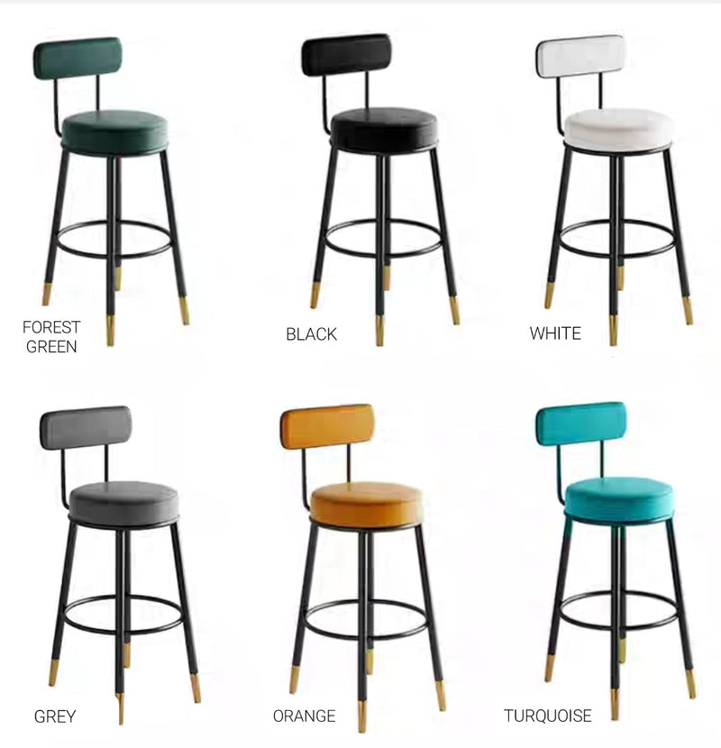 WELLA Modern Velvet Bar Stool