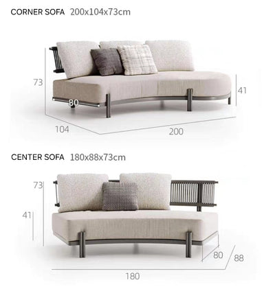 CASTRO Modern Outdoor Rattan Sofa