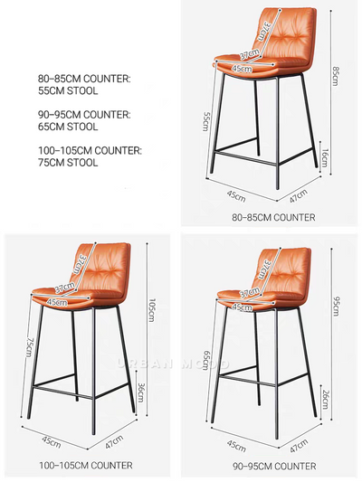 SHADE Modern Leathaire Bar Stool