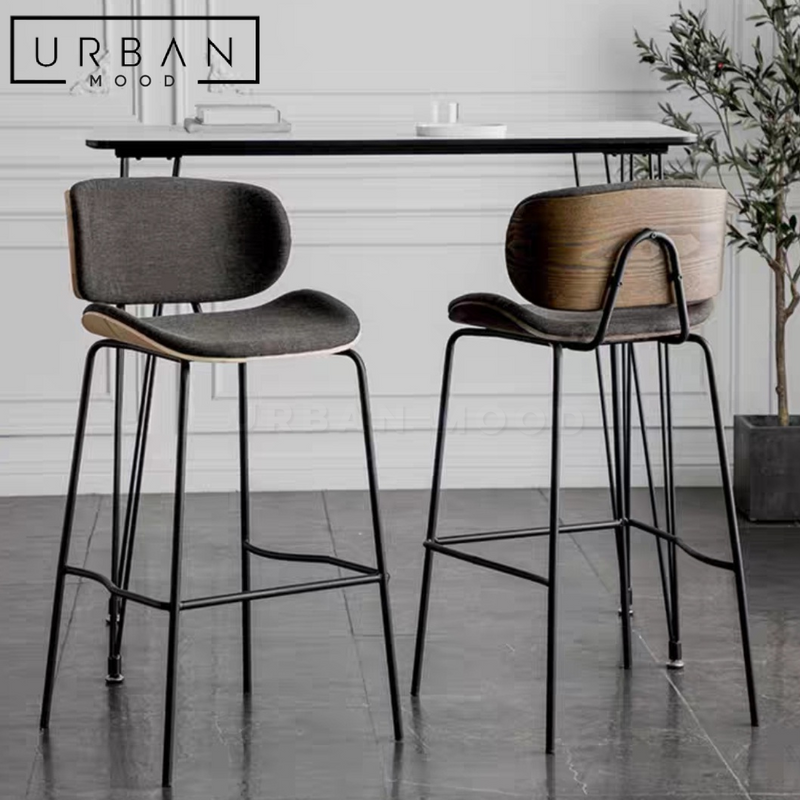 STAUNCH Modern Fabric Bar Stool