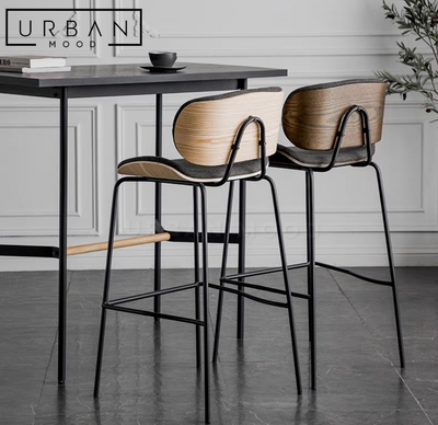 STAUNCH Modern Fabric Bar Stool