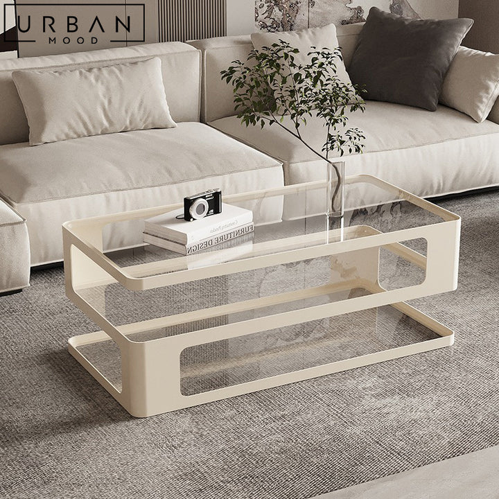 TADEO Modern Glass Coffee Table