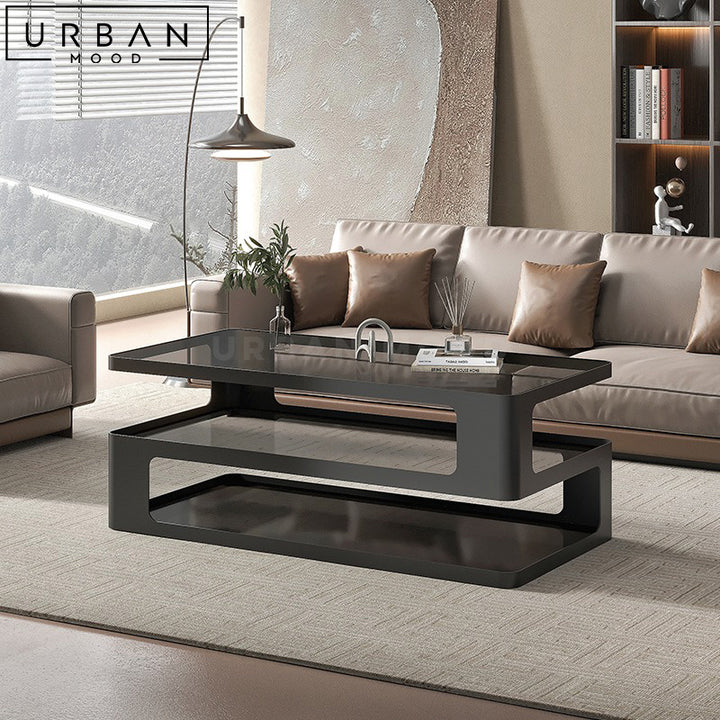 TADEO Modern Glass Coffee Table