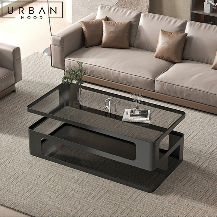 TADEO Modern Glass Coffee Table