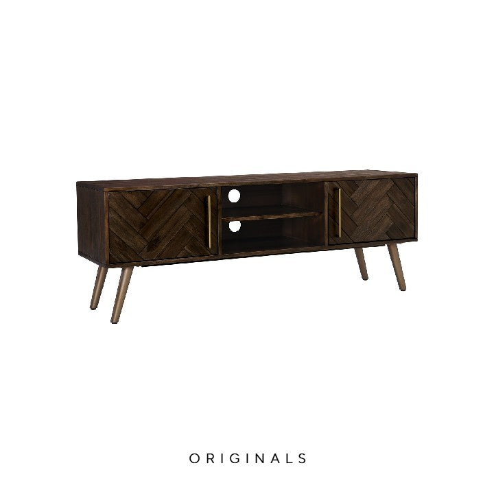TADESSE Mid Century Solid Wood TV Console