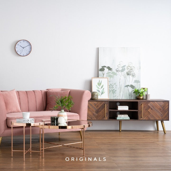 TADESSE Mid Century Solid Wood TV Console