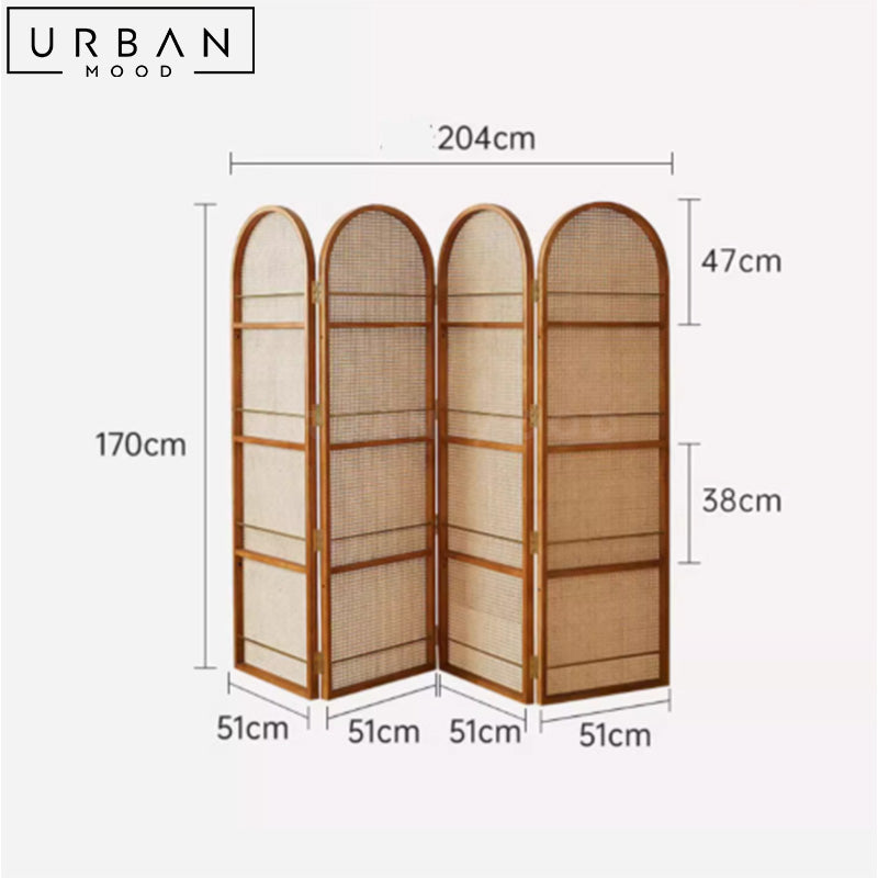 TAGN Japandi Solid Wood Partition