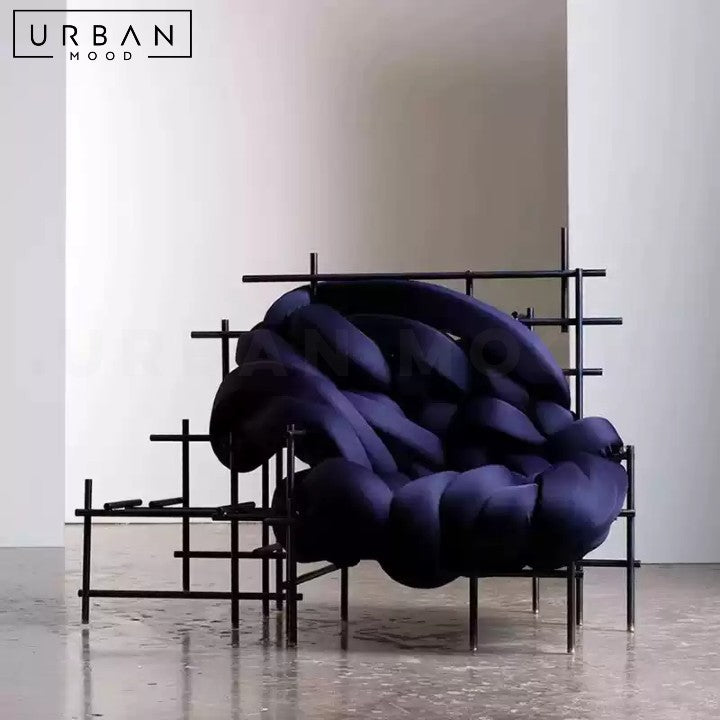 TAHA Contemporary Velvet Lounge Chair