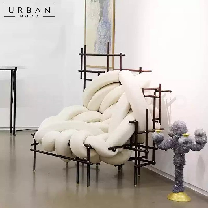 TAHA Contemporary Velvet Lounge Chair
