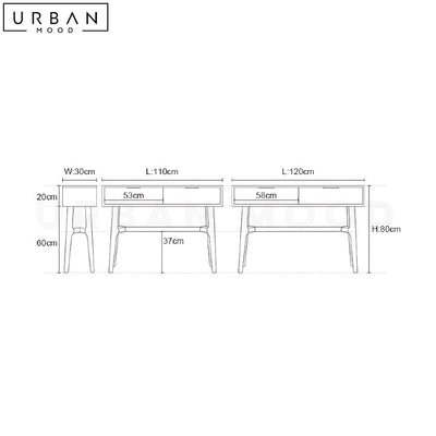 PALE Vintage Solid Wood Console Table