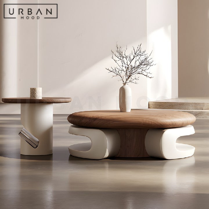 TAIWO Modern Round Nesting Coffee Table