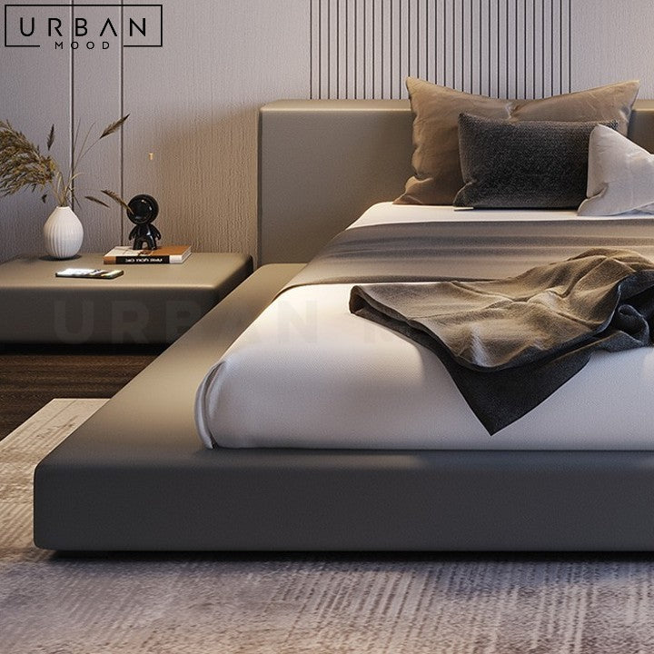 TALANA Modern Leather Platform Bedframe