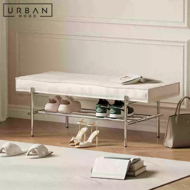 TANGENT Modern Leather Bench