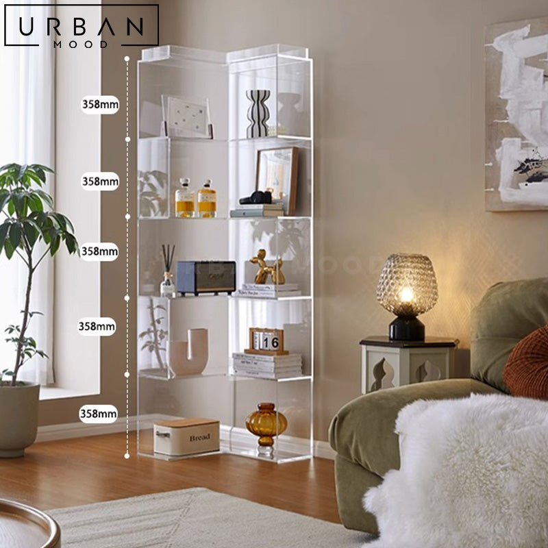 TANI Modern Glass Display Shelf