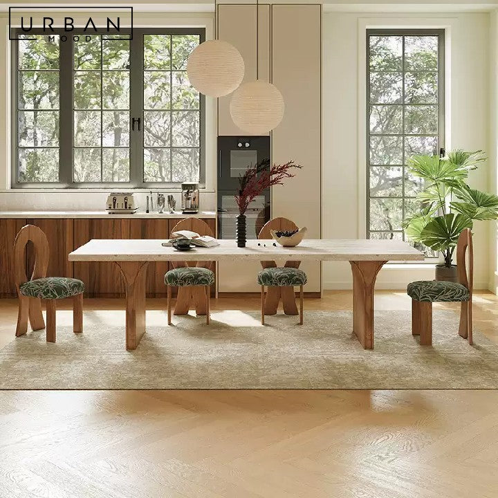 TANKA Modern Travertine Dining Table