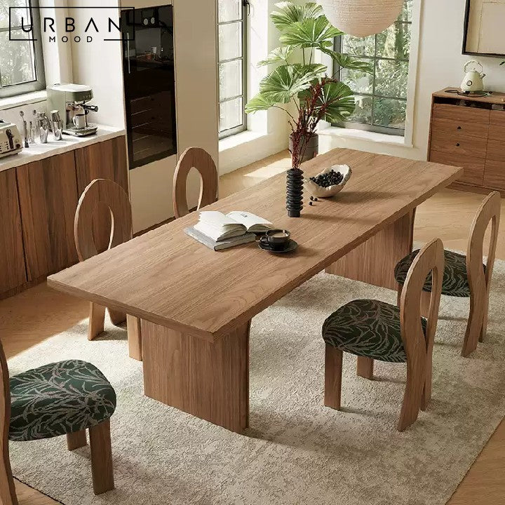 TANKA Modern Travertine Dining Table