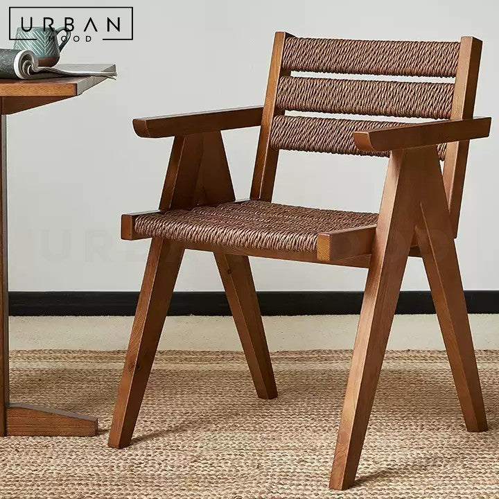 TATIANA Rustic Rattan Dining Chair