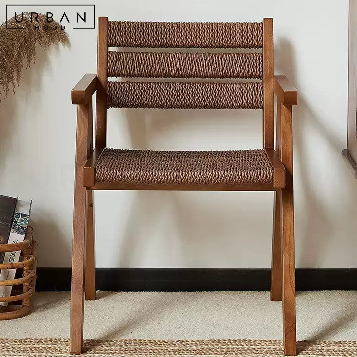 TATIANA Rustic Rattan Dining Chair