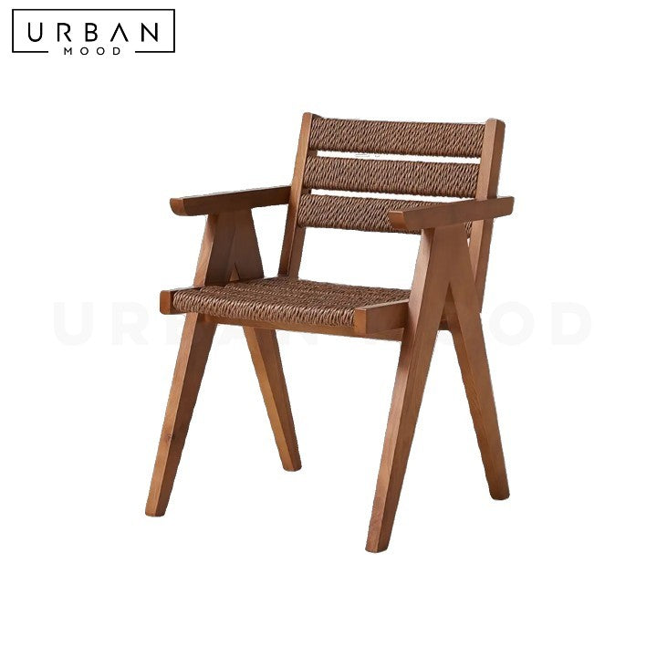 TATIANA Rustic Rattan Dining Chair