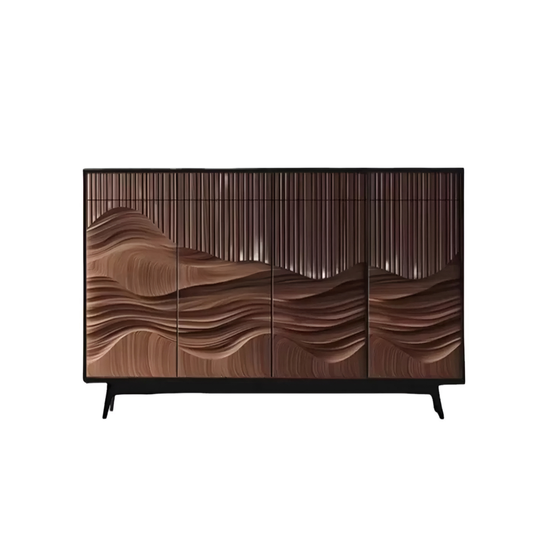 TAVESCO Rustic Walnut Wood Sideboard - Urban Mood Singapore