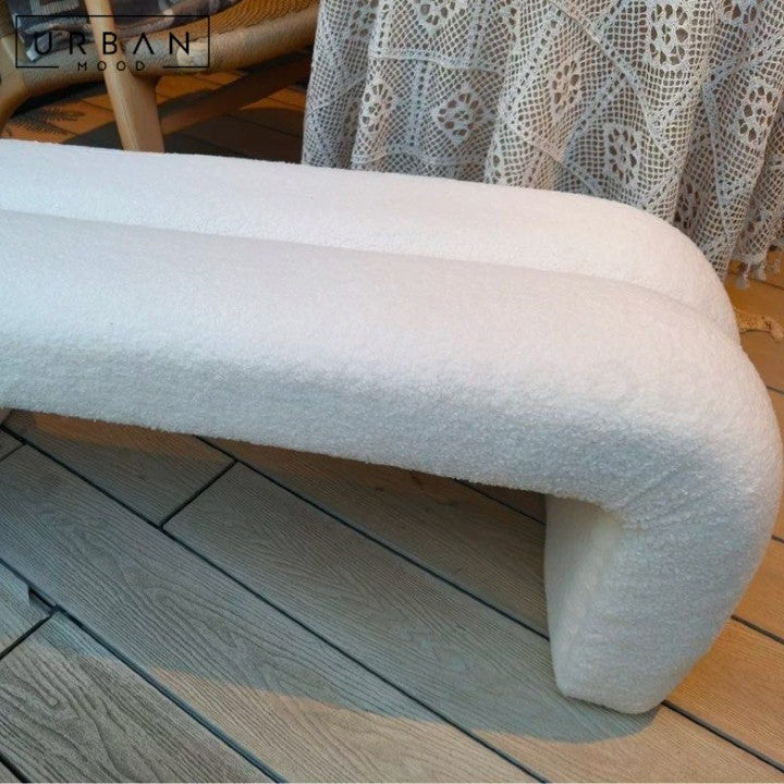 FIKA Modern Boucle Bench