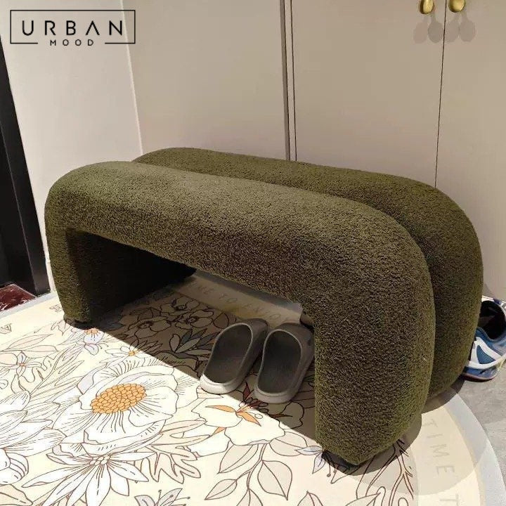 FIKA Modern Boucle Bench