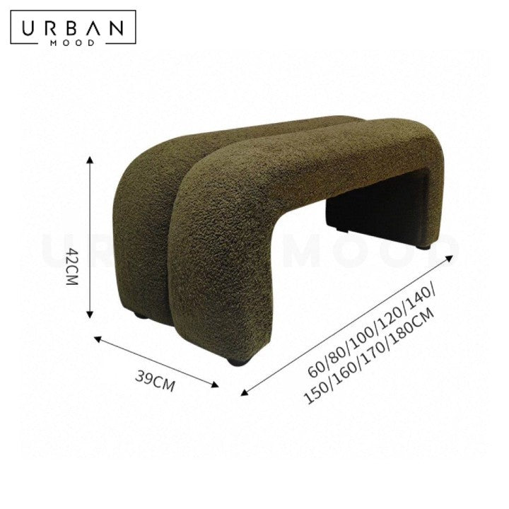 FIKA Modern Boucle Bench