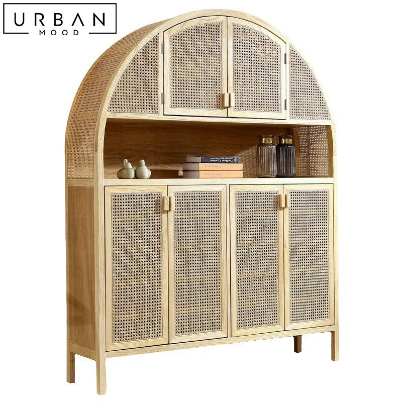 TEDO Rustic Rattan Cabinet