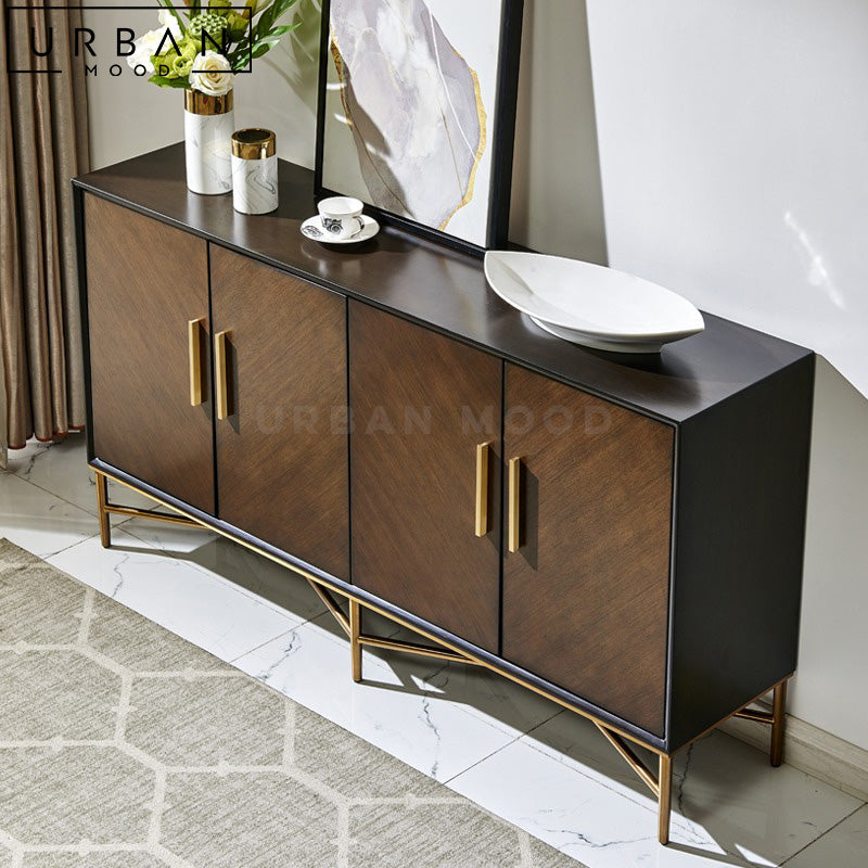 TEFAN Mid-Century Solid Wood Sideboard