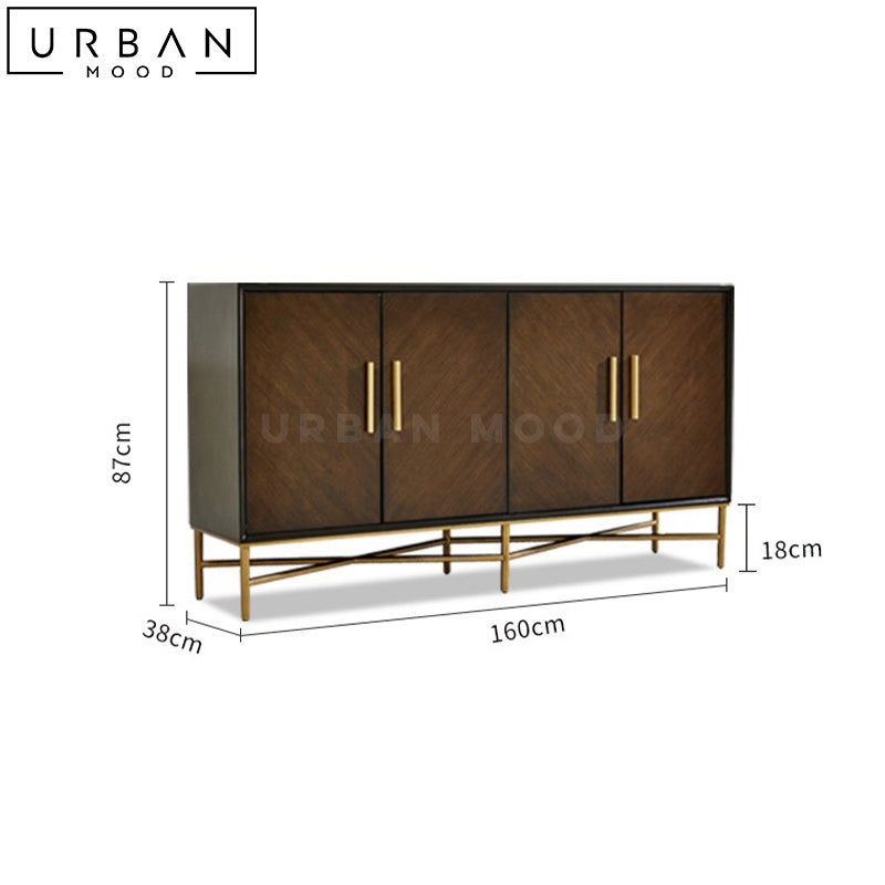 TEFAN Mid-Century Solid Wood Sideboard