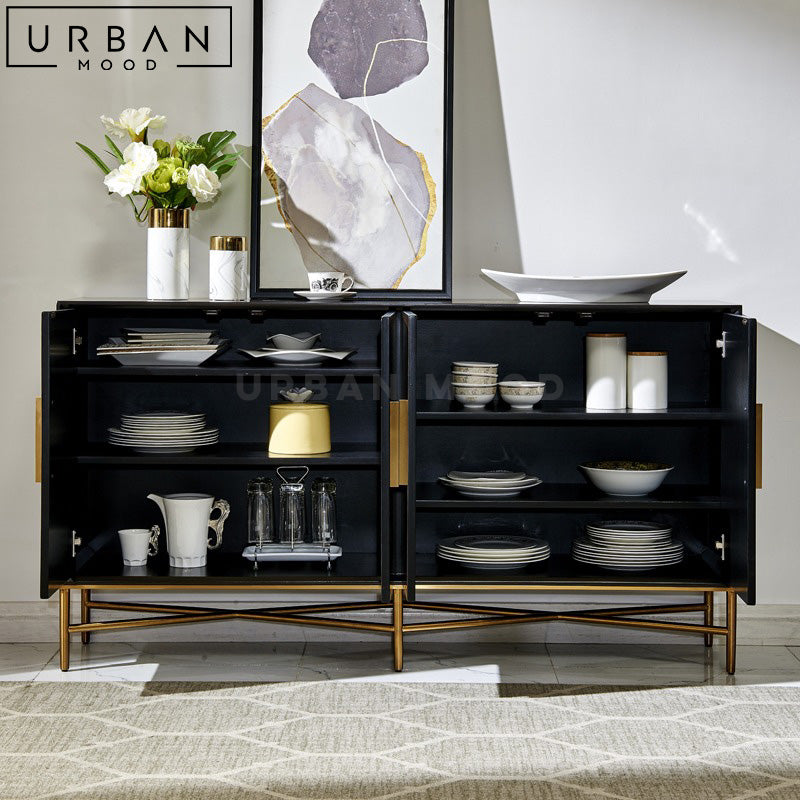 TEFAN Mid-Century Solid Wood Sideboard