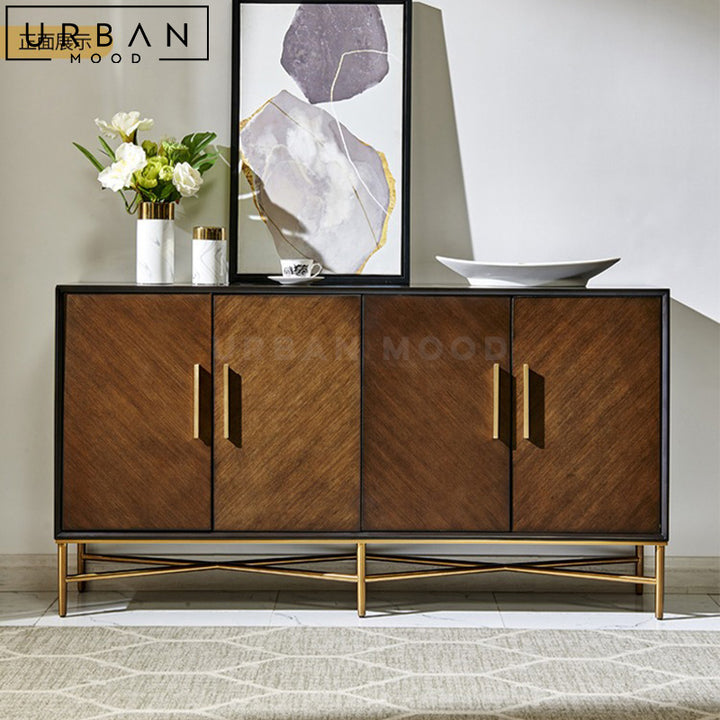 TEFAN Mid-Century Solid Wood Sideboard