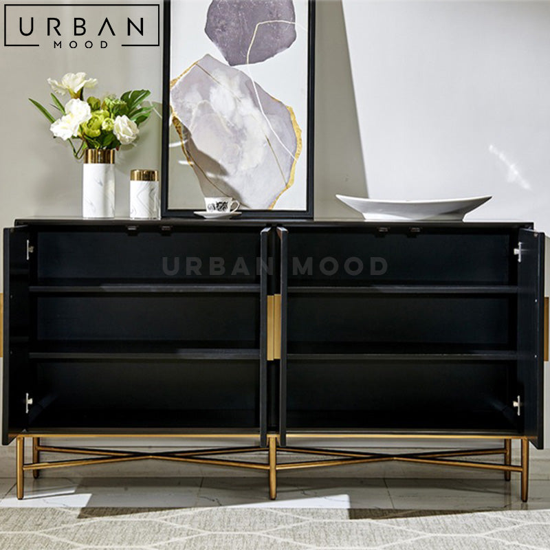 TEFAN Mid-Century Solid Wood Sideboard