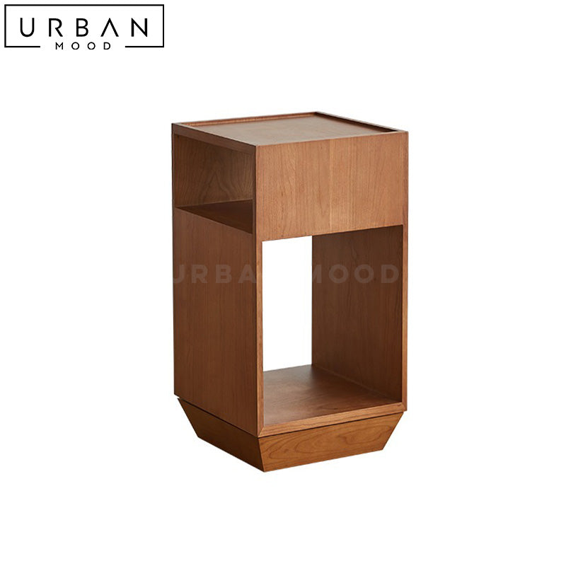 TELA Japandi Solid Wood Side Table