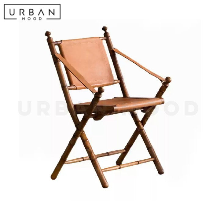 TENORIO Modern Leather Folding Study Chair