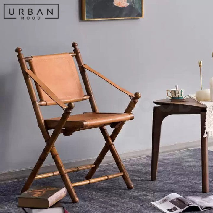 TENORIO Modern Leather Folding Study Chair