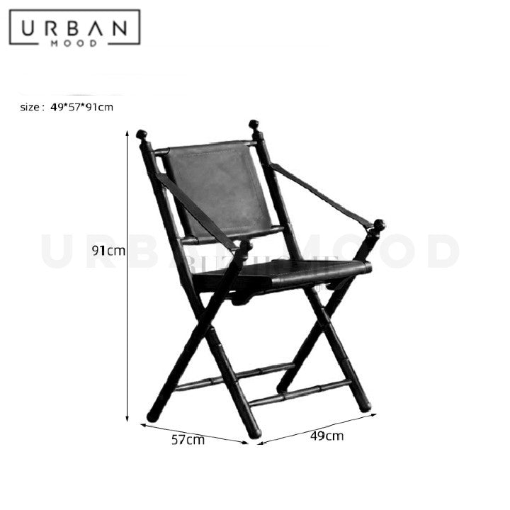 TENORIO Modern Leather Folding Study Chair