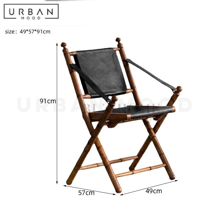 TENORIO Modern Leather Folding Study Chair