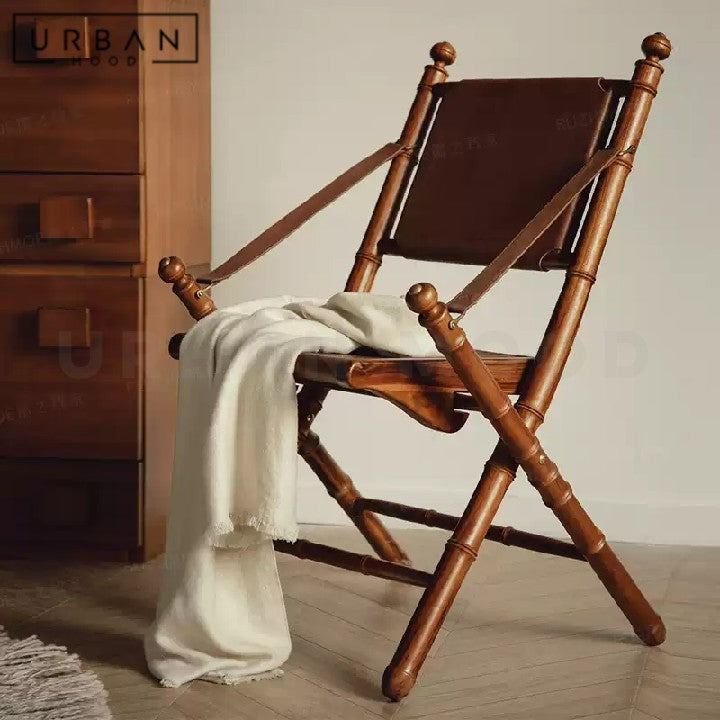 TENORIO Modern Leather Folding Study Chair