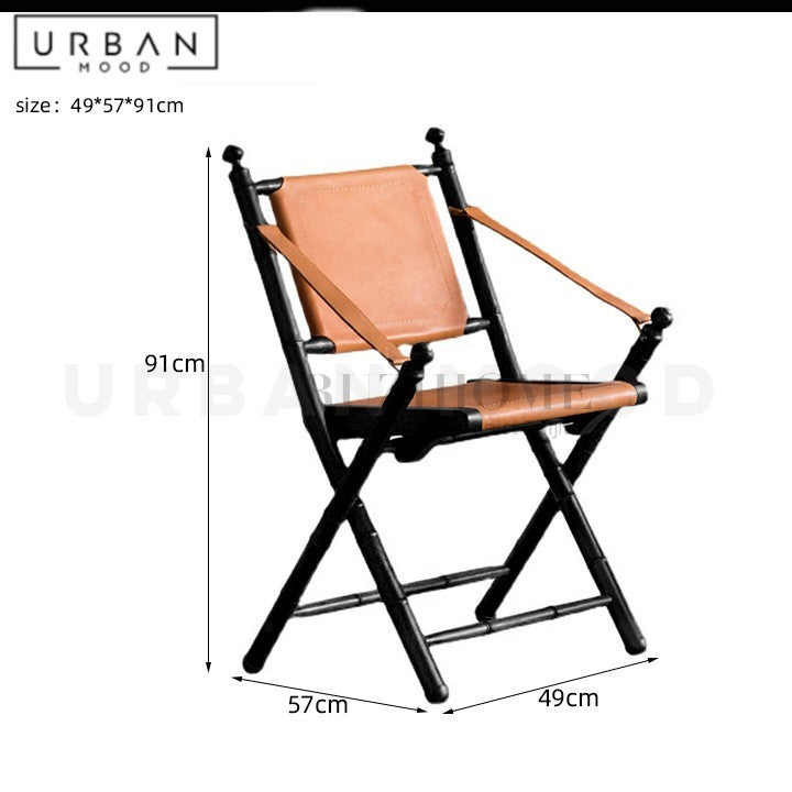 TENORIO Modern Leather Folding Study Chair