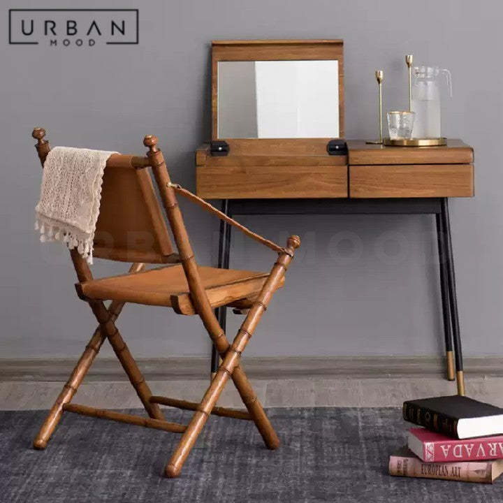 TENORIO Modern Leather Folding Study Chair