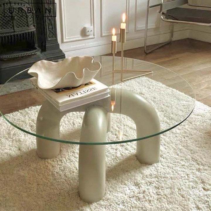 DORO Modern Round Glass Coffee Table