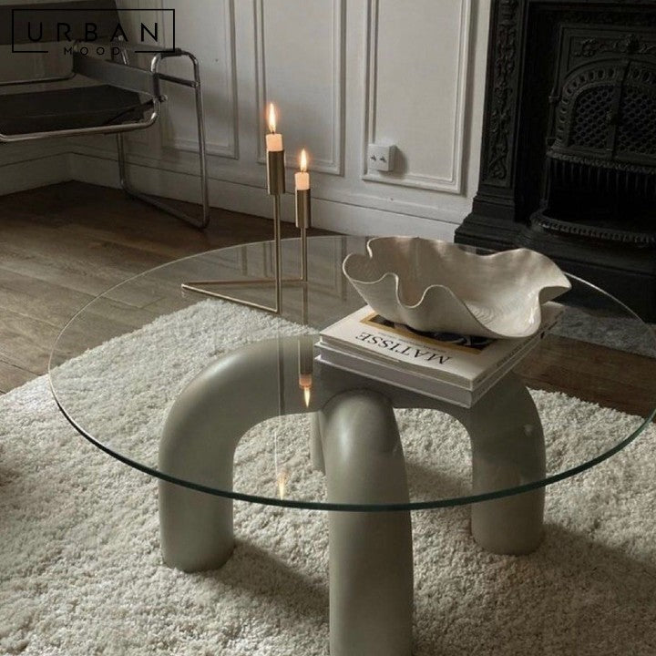 DORO Modern Round Glass Coffee Table