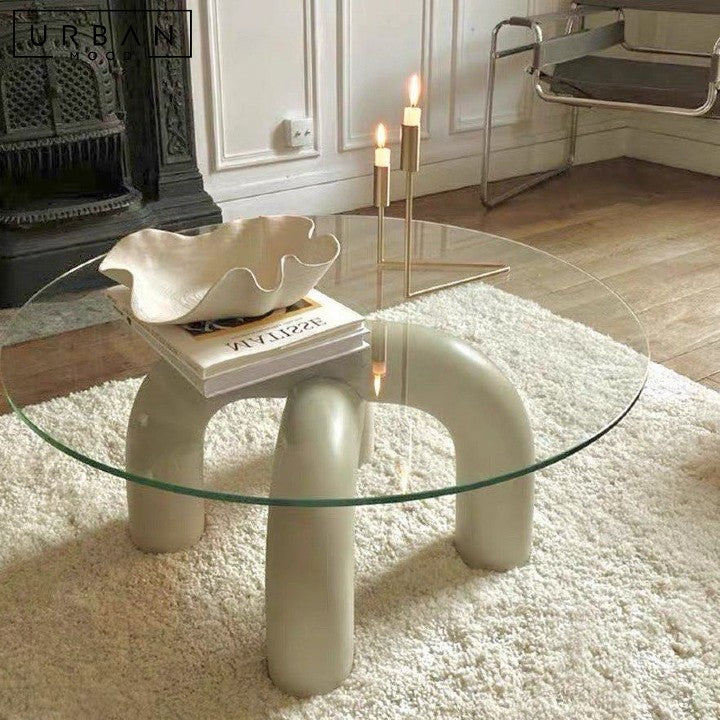 DORO Modern Round Glass Coffee Table