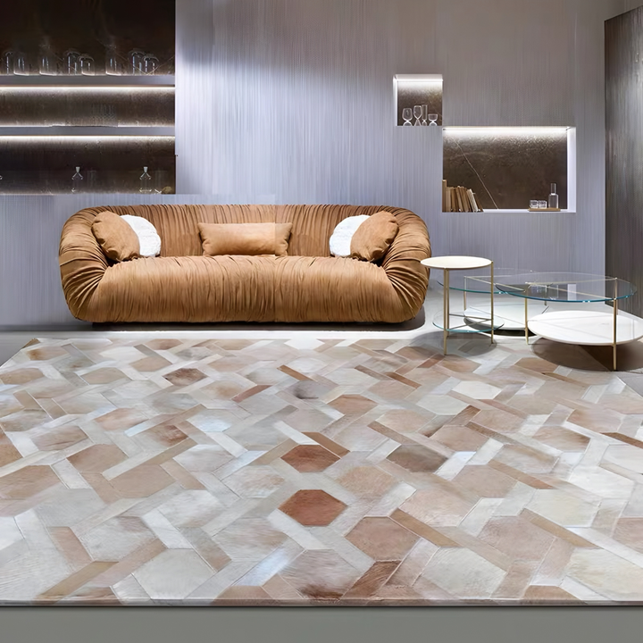 TERRACO Modern Cowhide Leather Rug - Urban Mood Singapore